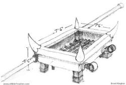 Original sketch of altar by Brent Kington showing the horns