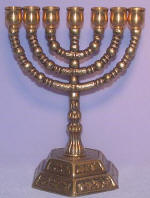 brass menorah