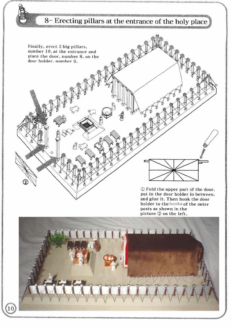 Instructions on completing the tabernacle kit entrance