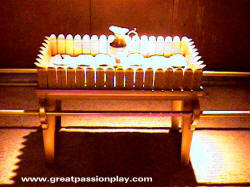 Photo of model of table of shewbread in Eureka.